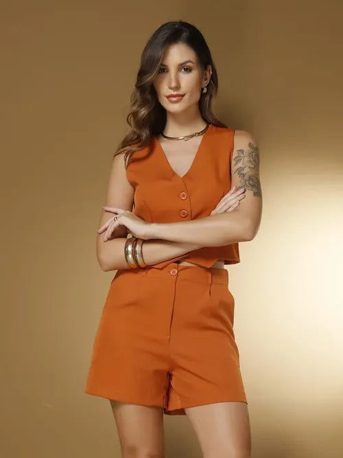 Conjunto Colete e Short Twill FF-CON-003-XY-530 *Pacote: R$ 70 *Atacado: R$ 80