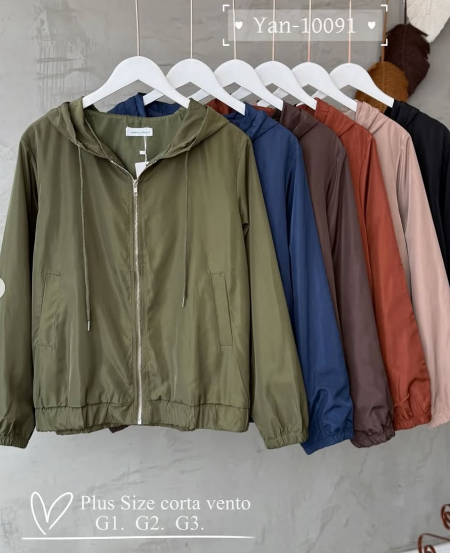 Corta Vento Forrado Plusize Inverno G1 G2 G3 *Pacote: R$ 65 *Atacado: R$ 75
