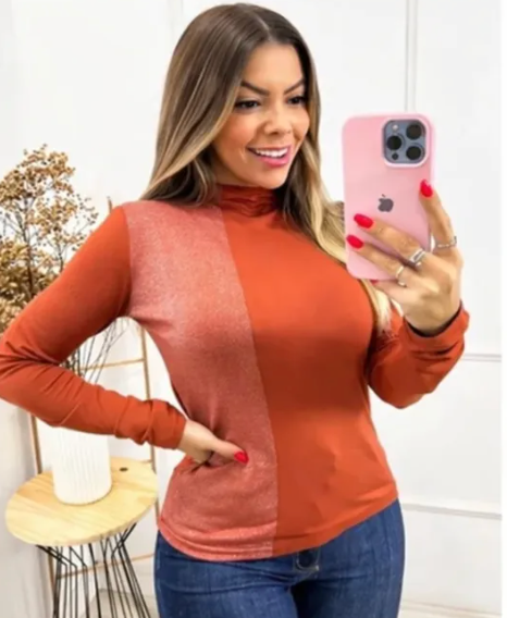 Blusa Viscolaycra Com Lurex Inverno P M G *Pacote: 20 R$