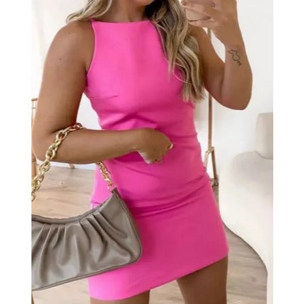 Vestido Justo Mini Linho Luis Twill FF-VES-020-JYF *Pacote: 38 R$ *Atacado: R$ 50