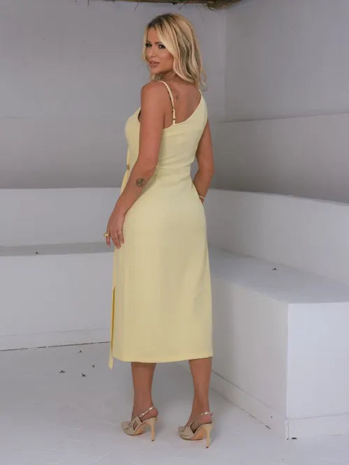 Vestido Midi Alfaiataria XY-637 *Atacado: R$ 74,50