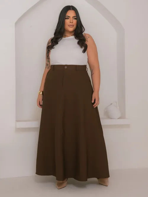 Saia Godê Plus Size Alfaiataria XY-497 *Atacado: R$ 55