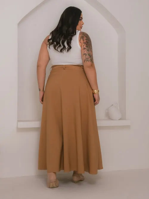 Saia Godê Plus Size Alfaiataria XY-497 *Atacado: R$ 55