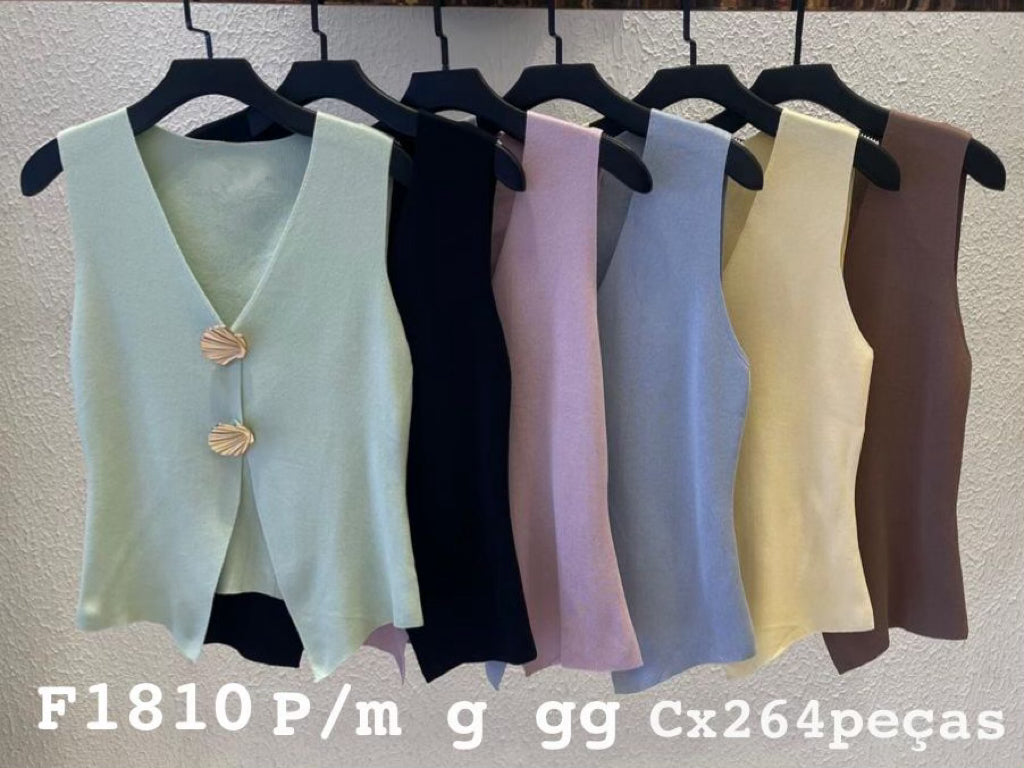 Colete Modal P/M G GG F1810  *Pacote: 35 R$