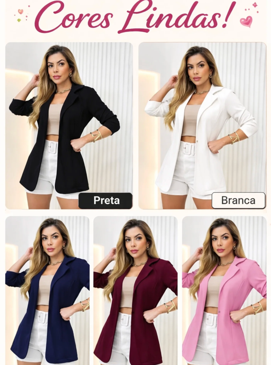 Max blazer neoprene Inverno P M G GG *Pacote: 28 R$ *Atacado: R$ 35