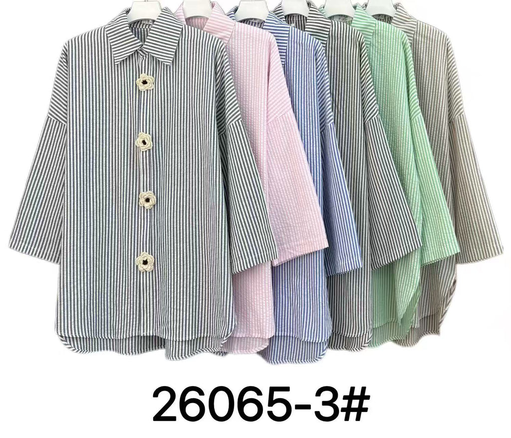 Camisa Listrada Feminina 26065-3 *Pacaote: R$ 55