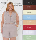 Conjunto Short e Colete Plus Size Twill FF-CON-011-CSS-533 *Pacote: 75 R$ *Atacado: R$ 90