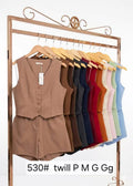 Conjunto Colete e Short Twill FF-CON-003-XY-530 *Pacote: R$ 70 *Atacado: R$ 80