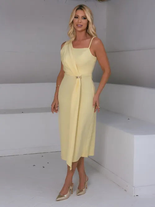 Vestido Midi Alfaiataria XY-637 *Atacado: R$ 74,50