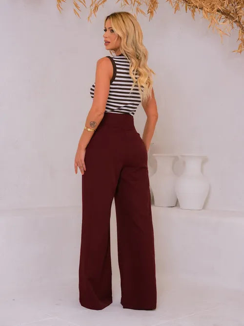 Calça Pantalona c/Vinco Twill FF-CAL-034-XY-590 *Pacote: R$ 60 *Atacado: R$ 75
