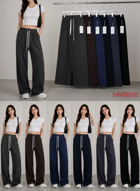 Calça Pantalona Sarja MN1668 P M G GG *Pacote: R$ 65