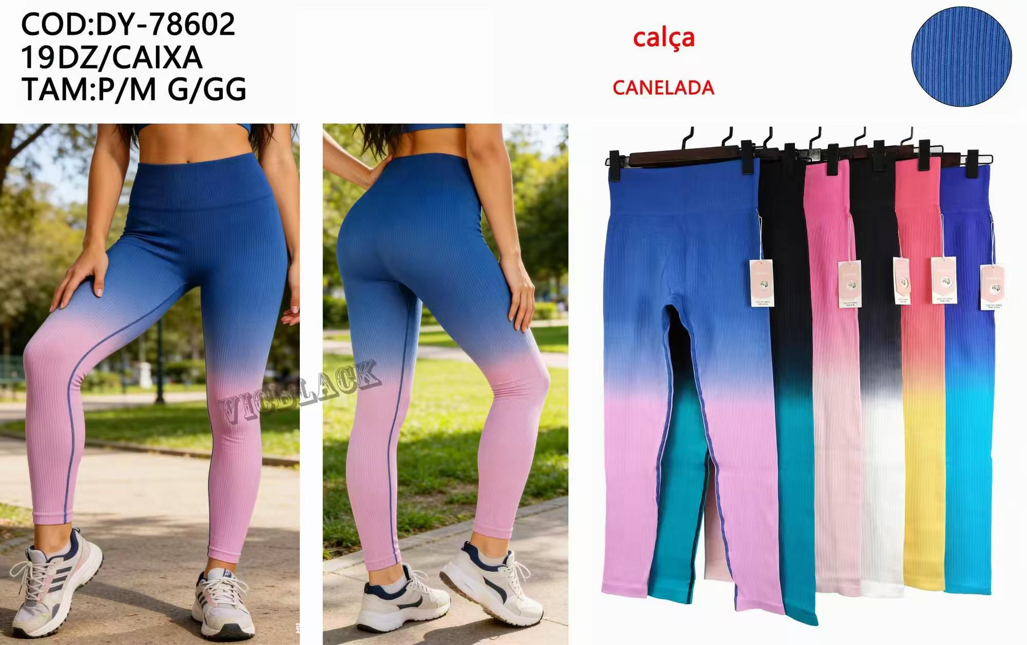 Calça Canelada Academia P/M G/GG DY-78602 *Pacote: 35 R$