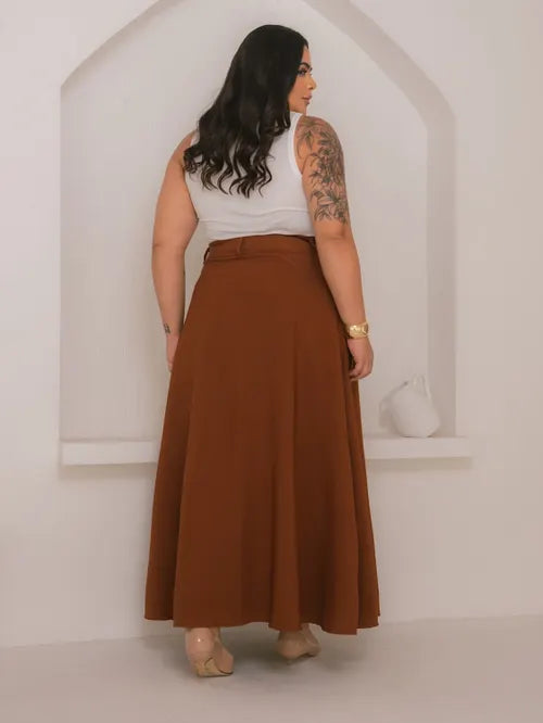 Saia Godê Plus Size Alfaiataria XY-497 *Atacado: R$ 55