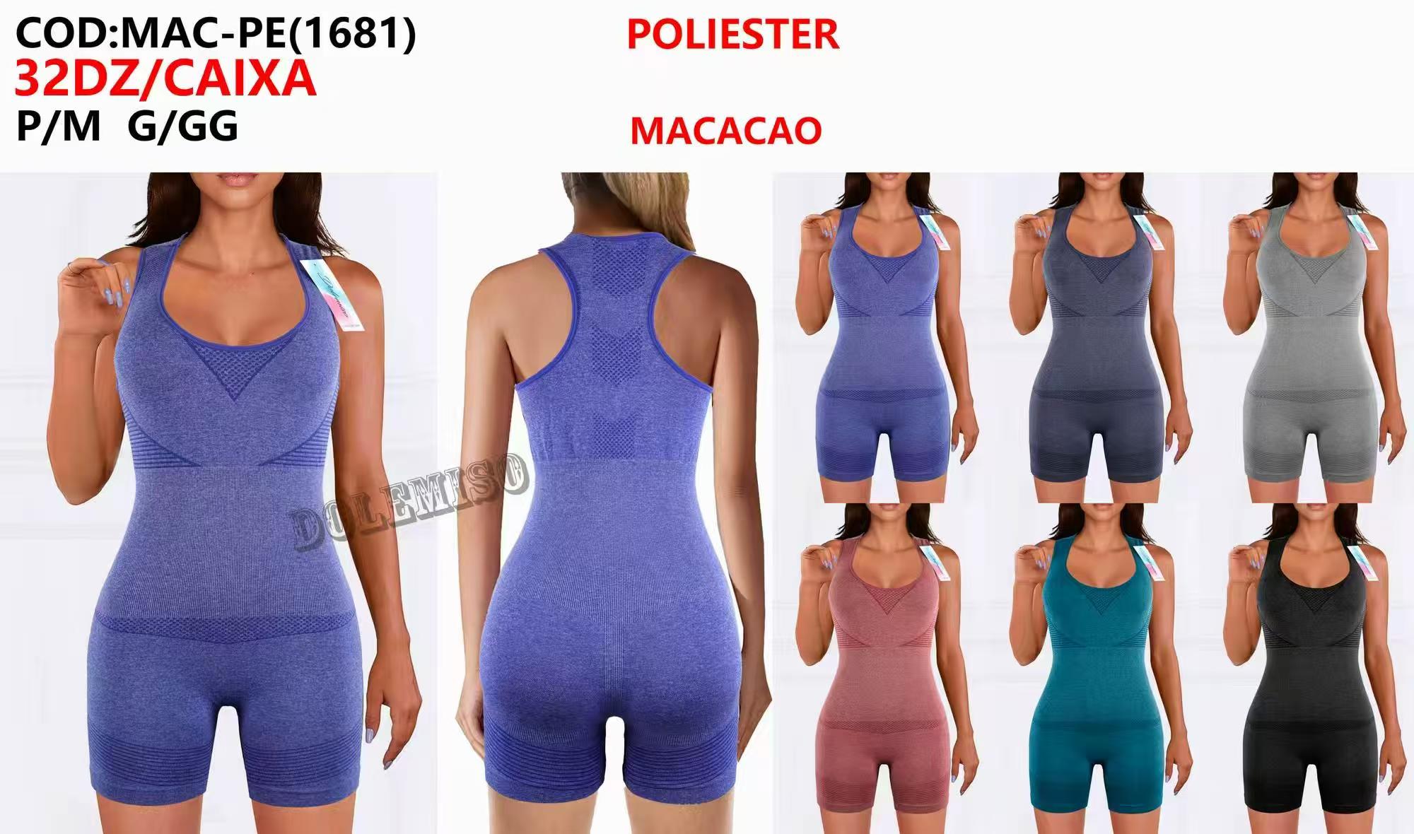 Macacao Poliester Academia P/M G/GG MAC-PE(1681) *Pacote: 20 R$