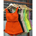 Conjunto Cropped de Alça Larga e Short Alfaiataria Premium FF-CON-037-XY-532 *Pacote: 65 R$ *Atacado: R$ 80