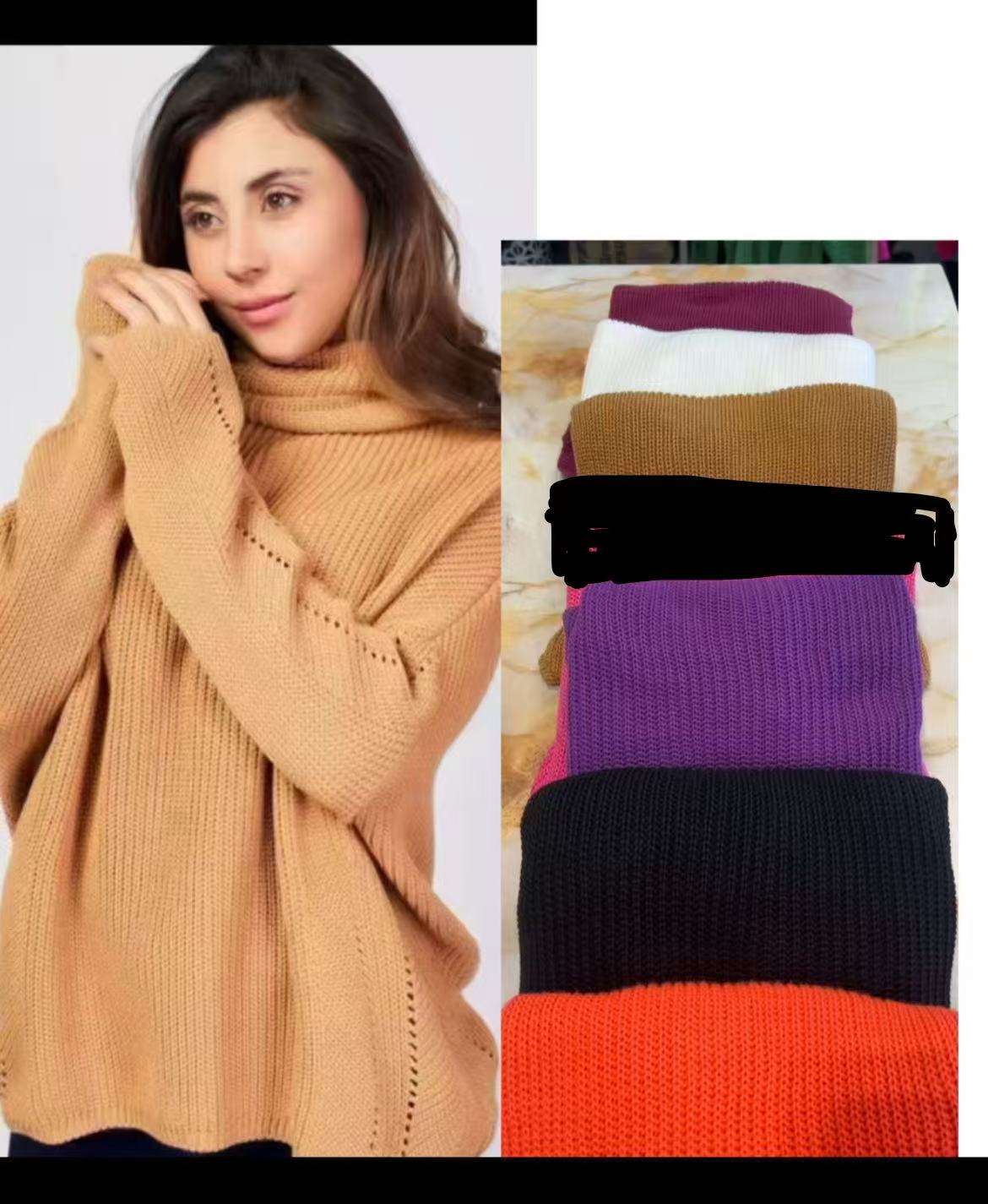 Suéter Gola Alta Feminino Inverno *Pacote: 38 R$ *Atacado: R$ 45