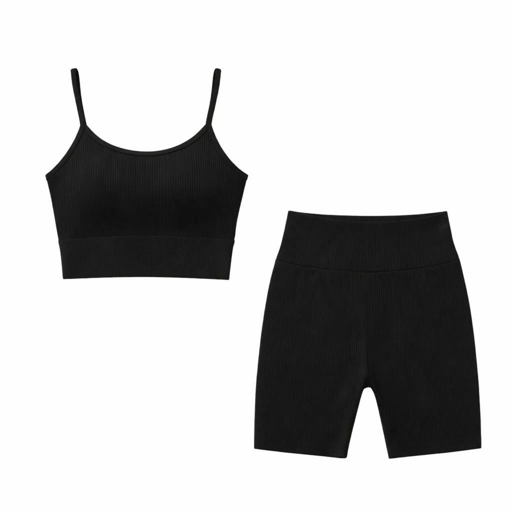 Conjunto Academia Microfibra só Preto CJ(1136/S) *Pacote: R$ 25 *Atacado: R$ 35