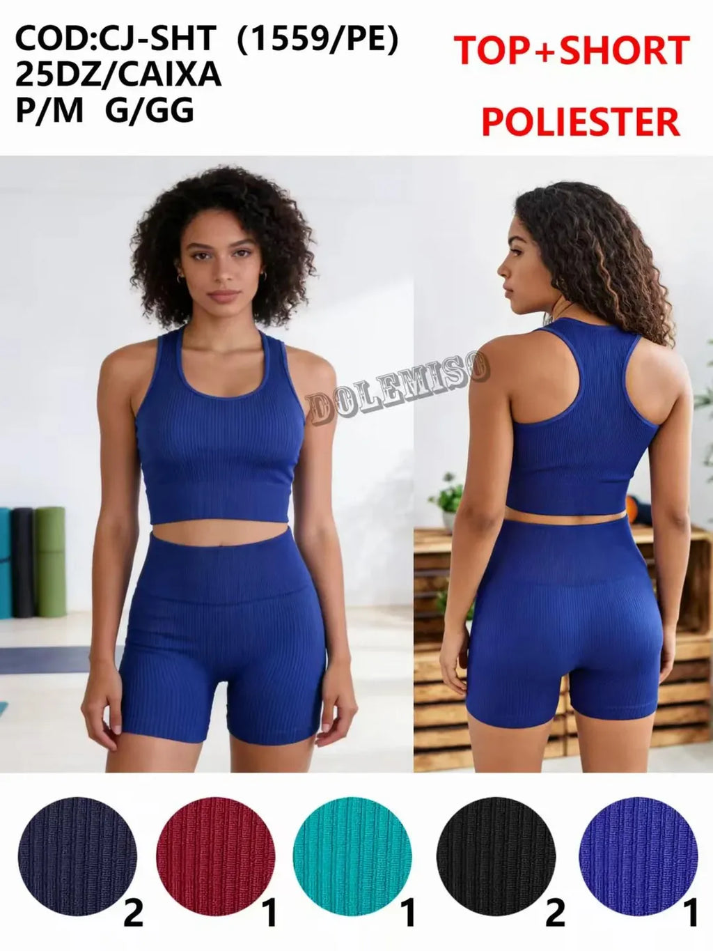 Conjunto Academia CJ-SHT(1559/PE) *Pacote: R$ 28,00