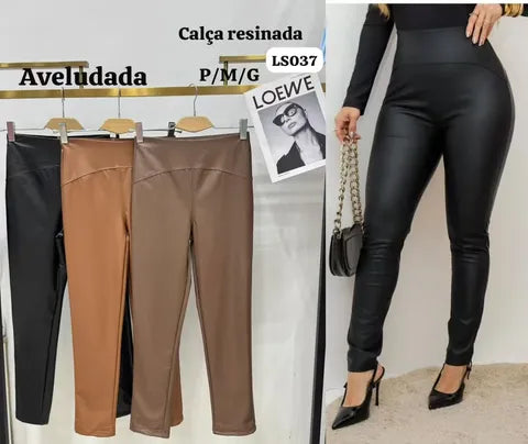Calça PU Flaneada P M G inverno *Pacote: 45 R$ *Atacado: R$ 55