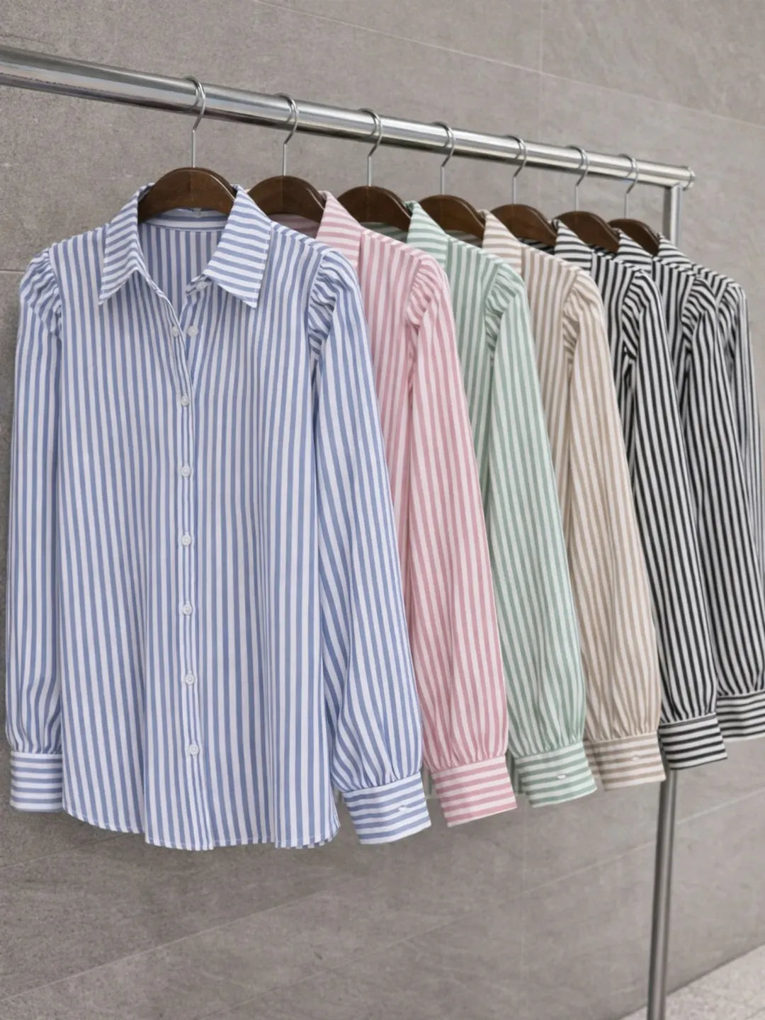 Camisa Listrada Crepinho Inverno P M G GG *Pacote: 35 R$ *Atacado: R$ 45