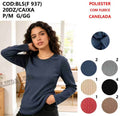 BLUSA TÉRMICA CANELADA Inverno P/M G/GG BLS(F 937) *Pacote: 25 R$