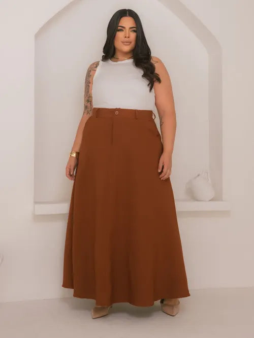 Saia Godê Plus Size Alfaiataria XY-497 *Atacado: R$ 55