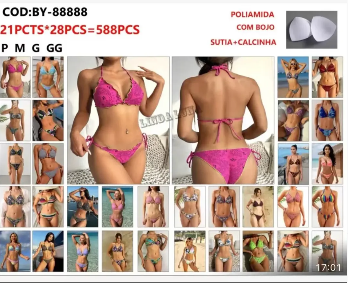 Biquíni Importado P M G GG Bojo Removível Mais De 20 Estampas Variados *Pacote: R$ 15