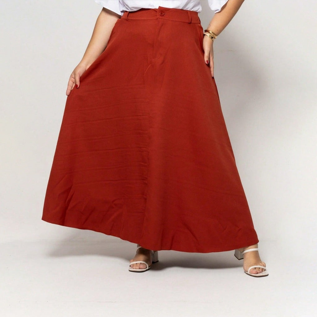 Saia Longa Alfaiataria Plus Size FF-SAI-028 *Pacote: 55 R$ *Atacado: R$ 70