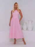 Vestido Midi Clássico Vintage Alfaiataria XY-978 *Atacado: R$ 75