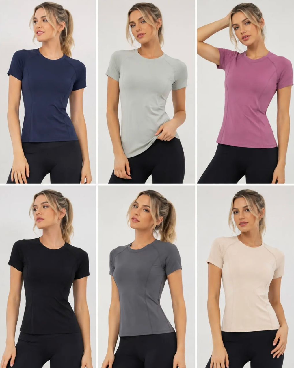 Blusa Academia Poliamida Academia Importada P/M G/GG *Pacote: R$ 35