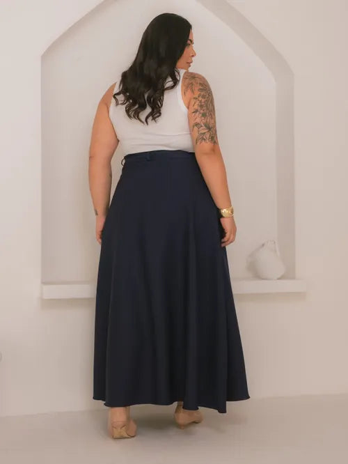 Saia Godê Plus Size Alfaiataria XY-497 *Atacado: R$ 55