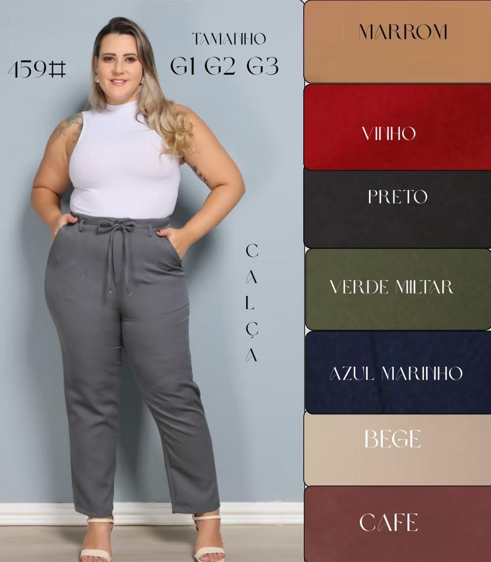 Calça Zara Argola Plus Size Alfaiataria Premium FF-CAL-009-CSS-459 *Pacote: 55 R$ *Atacado: 65 R$