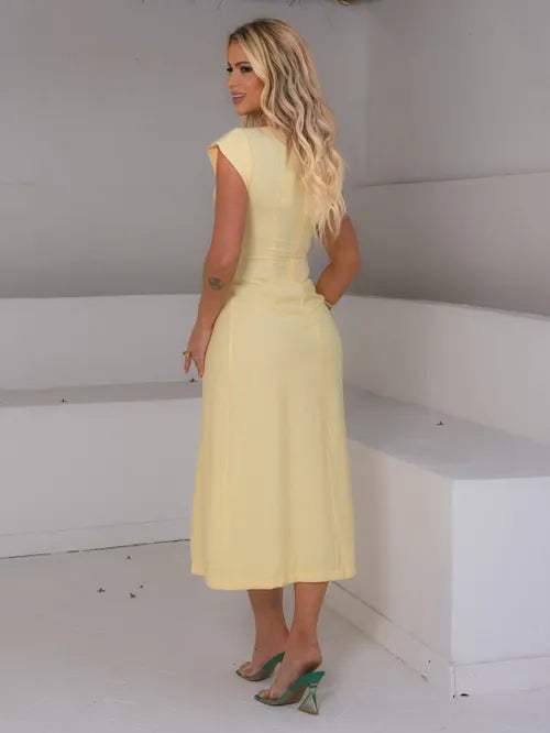 Vestido Midi Marante Alfaiataria FF-VES-040-XY-642 *Pacote: R$ 75 *Atacado: R$ 90
