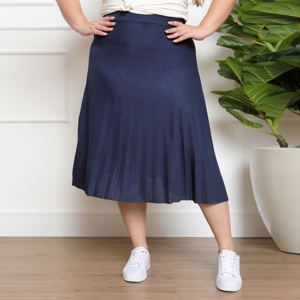 Saia Midi Plissada Plus Size *Pacote: 20 R$ *Atacado: R$ 25