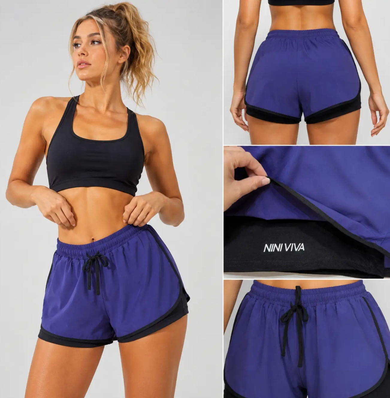 Short Dupla Face P M G WYJ013 Academia *Pacote: R$ 25