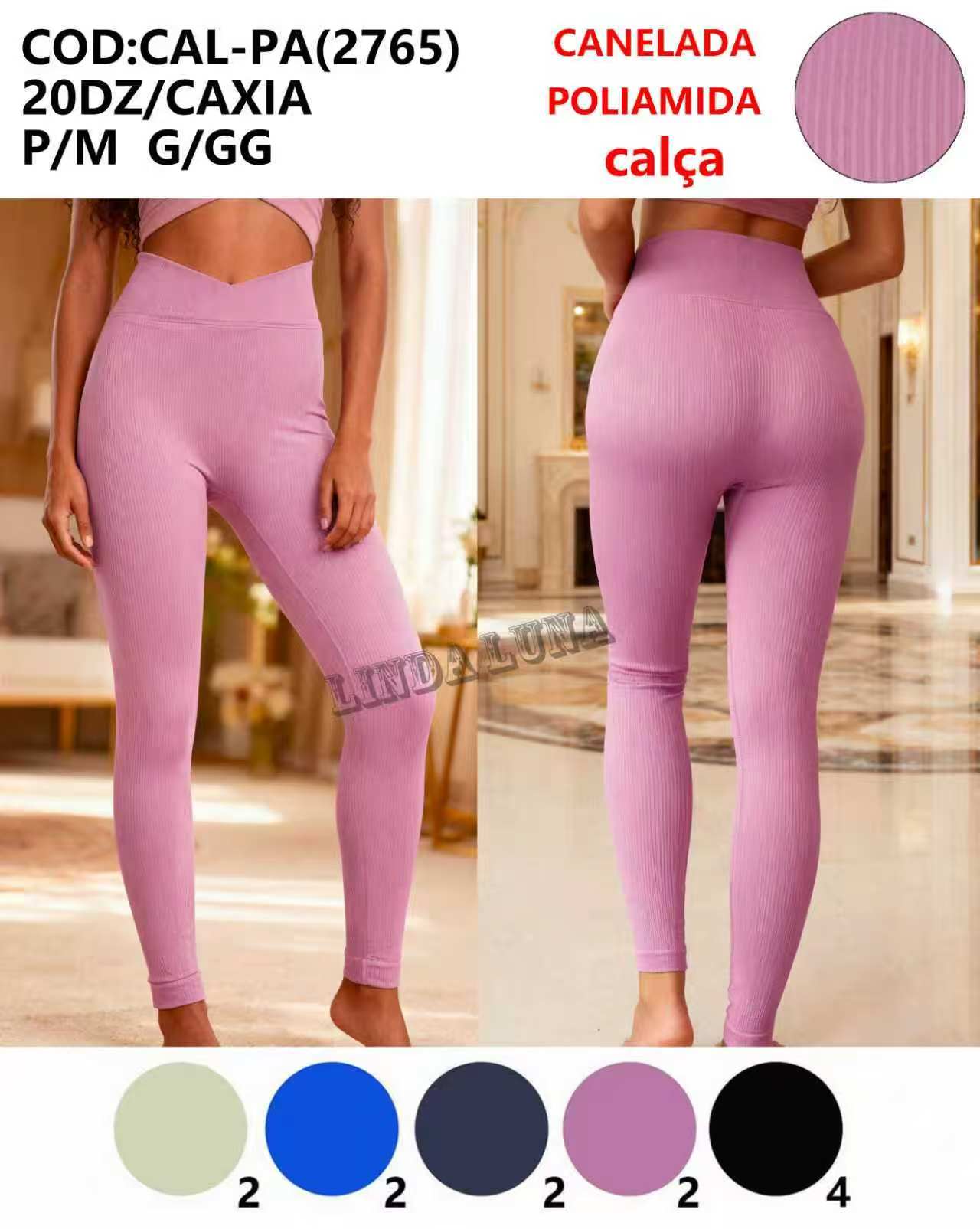Calça Poliamida Academia P/M G/GG CAL-PA(2765) *Pacote: 35 R$