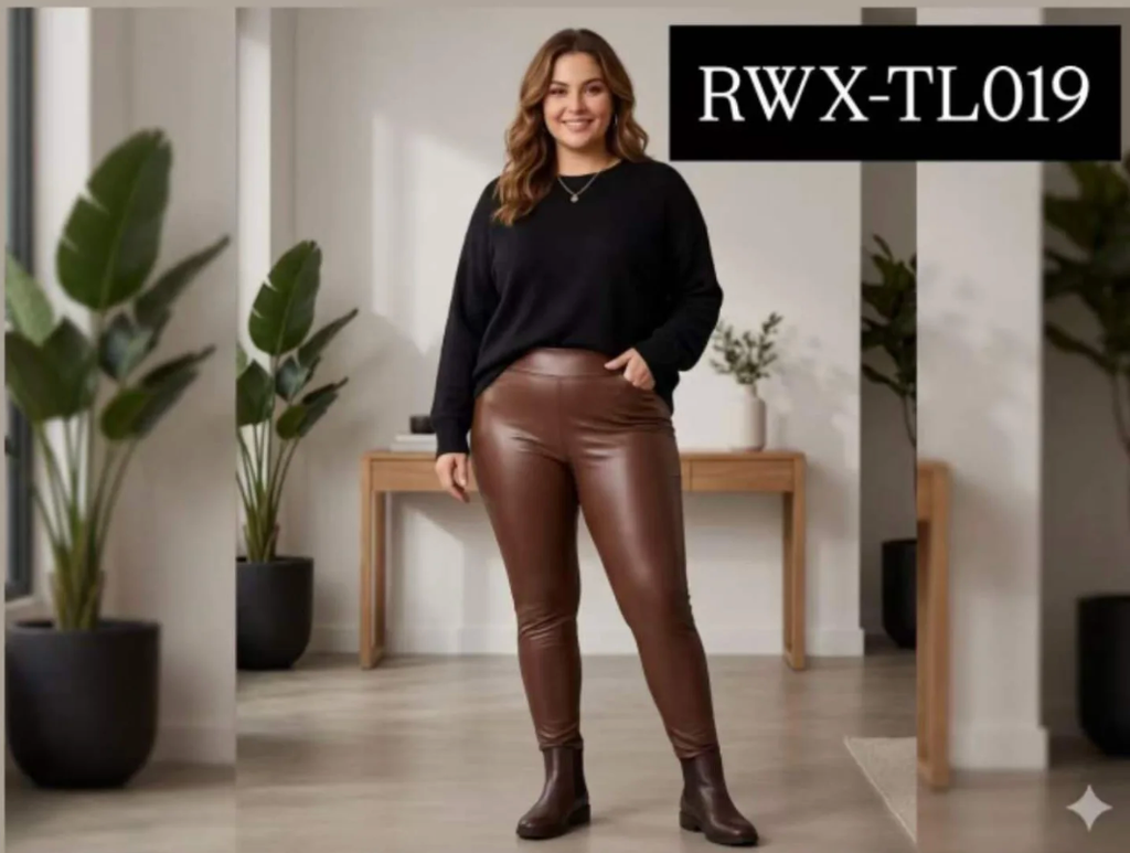 Legging PU Flaneada Grossura Normal RWX-TLO19 Inverno *Pacote: R$ 35
