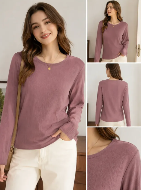 Blusa Térmica Canelada Tamanho Único 36-44 *Pacote: R$ 25