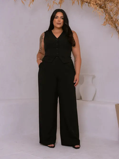 Conjunto Alfaiataria Plus Size FF-CON-061-XY-618 *Pacote: R$ 95 *Atacado: R$ 120