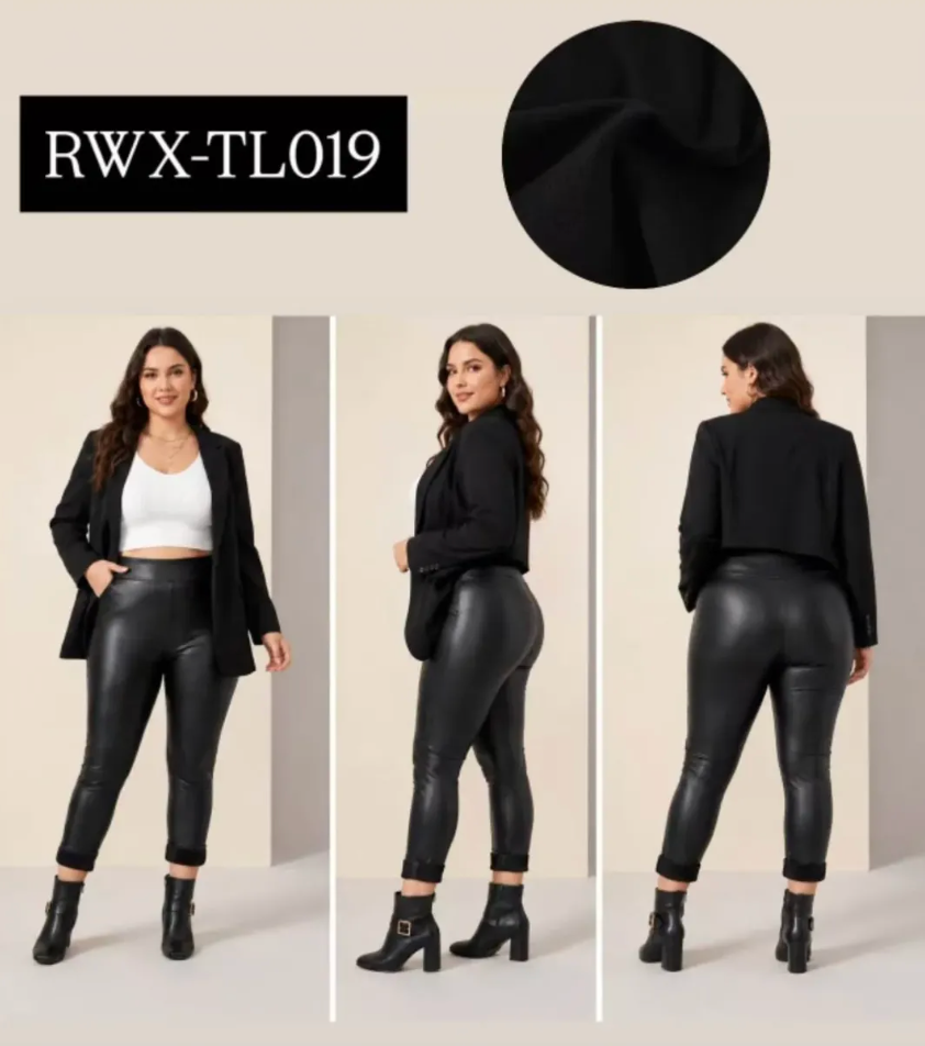 Legging PU Flaneada Grossura Normal RWX-TLO19 Inverno *Pacote: R$ 35