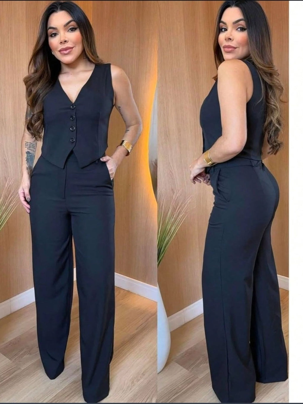 Conjunto Alfaiataria FF-CON-075-XY-556 *Pacote: 80 R$ *Atacado: R$ 95