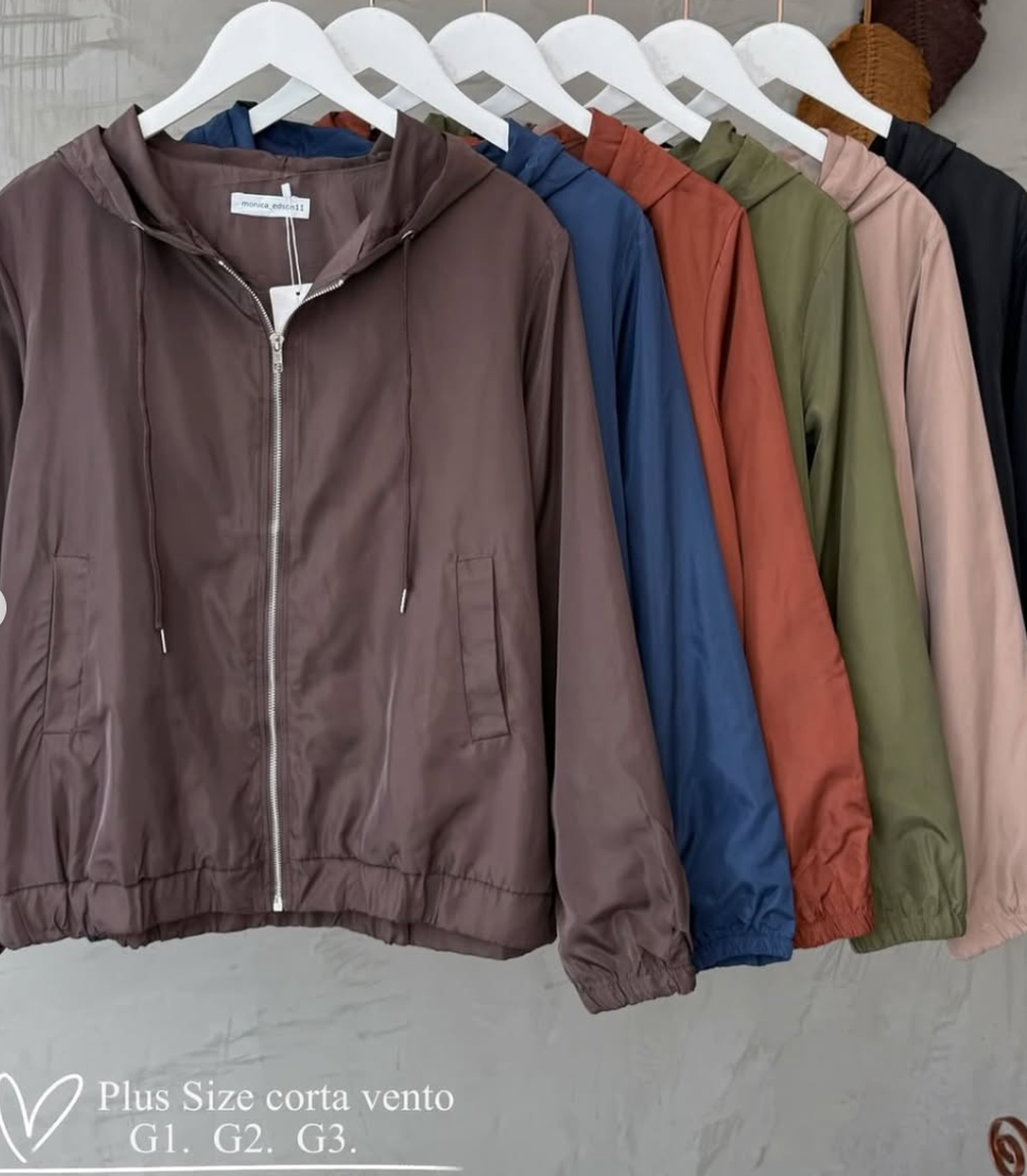 Corta Vento Forrado Plusize Inverno G1 G2 G3 *Pacote: R$ 65 *Atacado: R$ 75