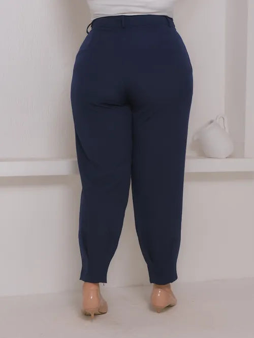 Calça Cenoura Plus Size Alfaiataria XY-481 *Atacado: R$ 55