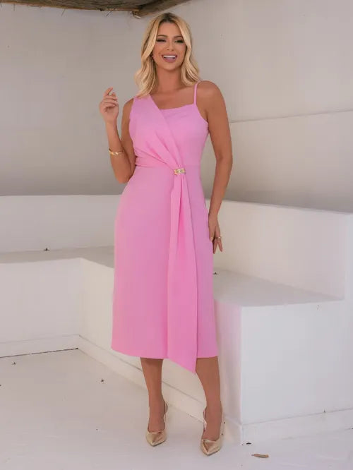 Vestido Midi Alfaiataria XY-637 *Atacado: R$ 74,50