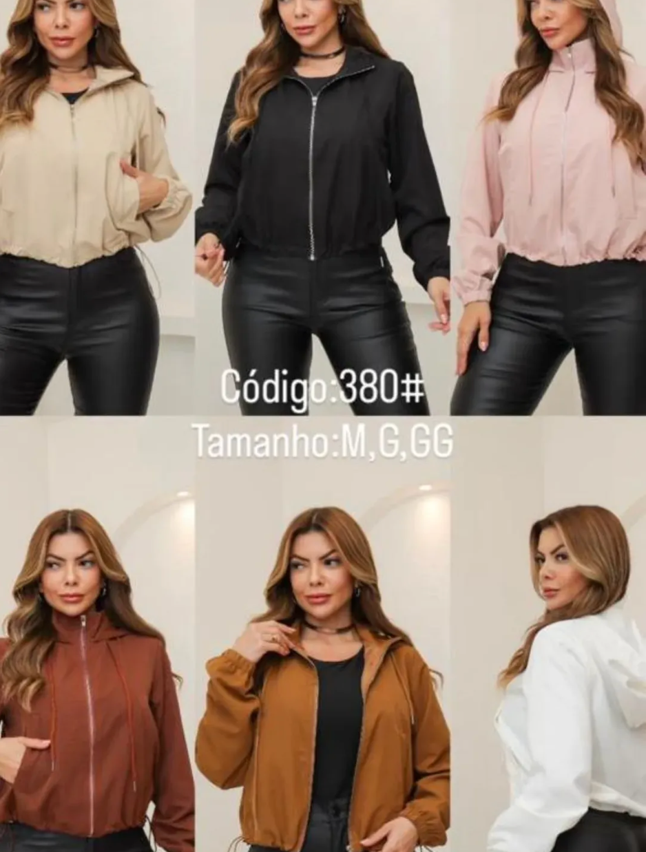 Corta-Vento Forrado Inverno 380# M G GG *Pacote: R$ 60 *Atacado: R$ 70