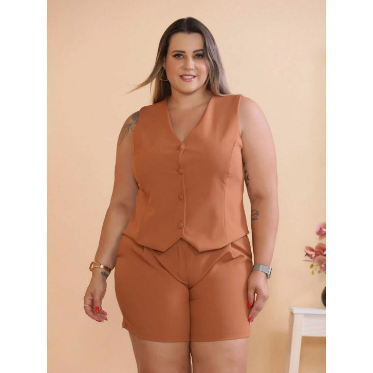 Conjunto Plus Size Alfaiataria Premium FF-CON-010-HBD-55-Plusize *Pacote: 75 R$ *Atacado: R$ 90