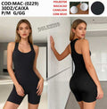 Macacao Canelada Com Bojo Poliester Academia P/M G/GG MAC-(0229) *Pacote: 20 R$