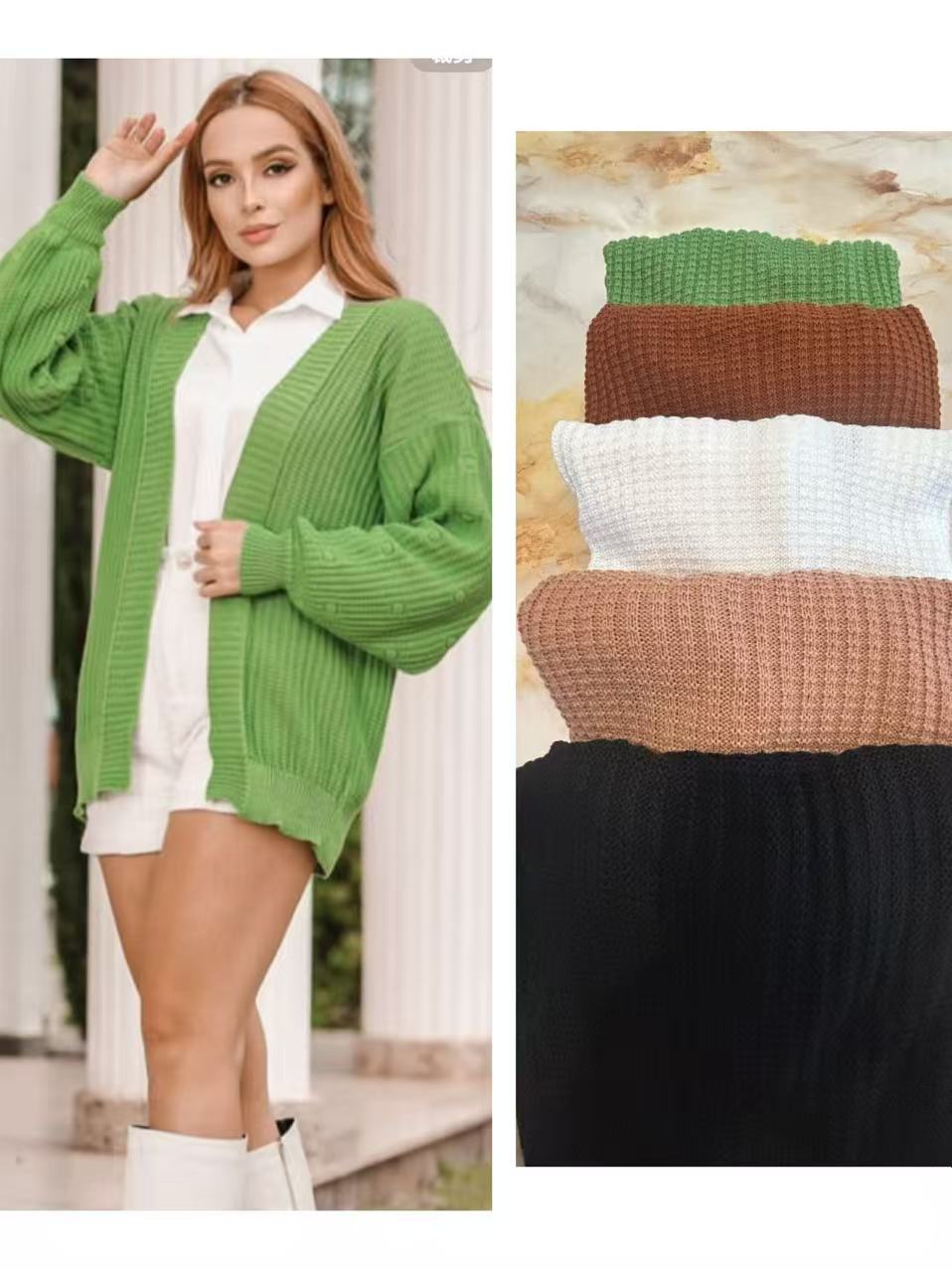 Cardigan de Tricot Feminino Inverno Tamanho Único *Pacote: 40 R$ *Atacado: R$ 45