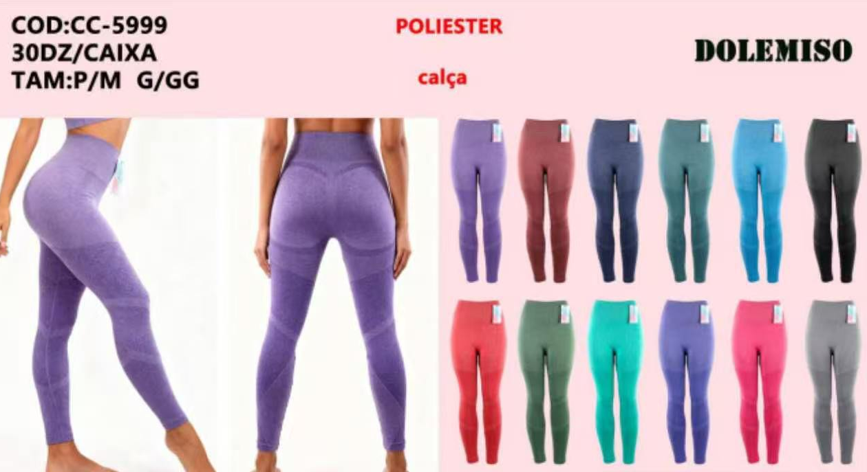 Calça Poliester Academia P/M G/GG CC-5999 *Pacote: 15 R$