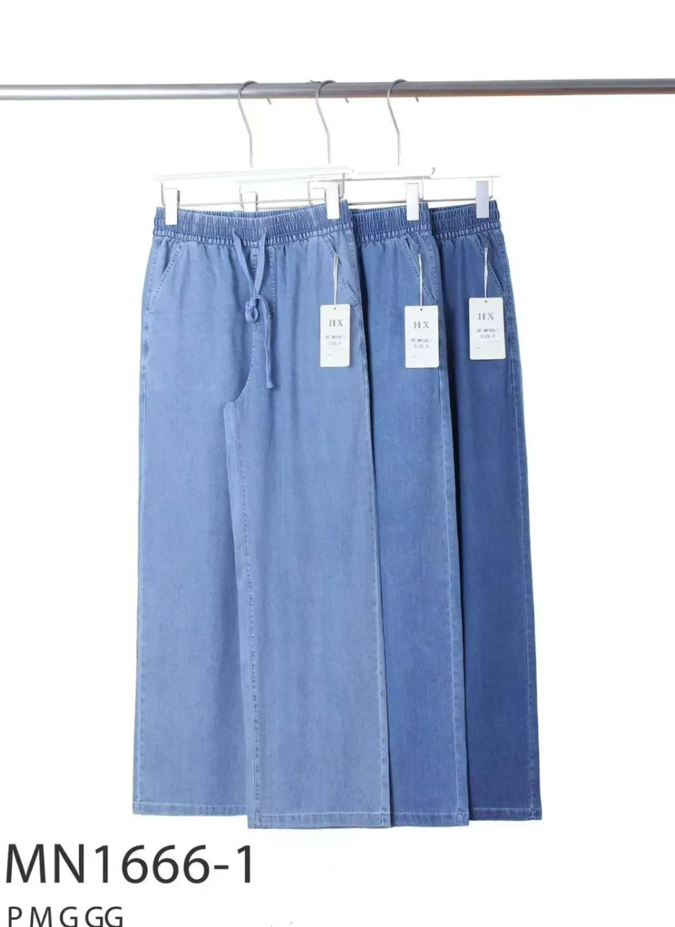 Calça Pantalona Fake Jeans #Mn1666 P M G GG Toque Algodão *Pacote: R$ 55